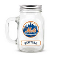 NEW YORK METS GLASS MASON JAR w/chocolate baseballs